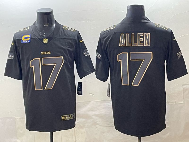Men 2025 Buffalo Bills #17 Allen black gold  Nike Limited NFL Jersey 04->buffalo bills->NFL Jersey